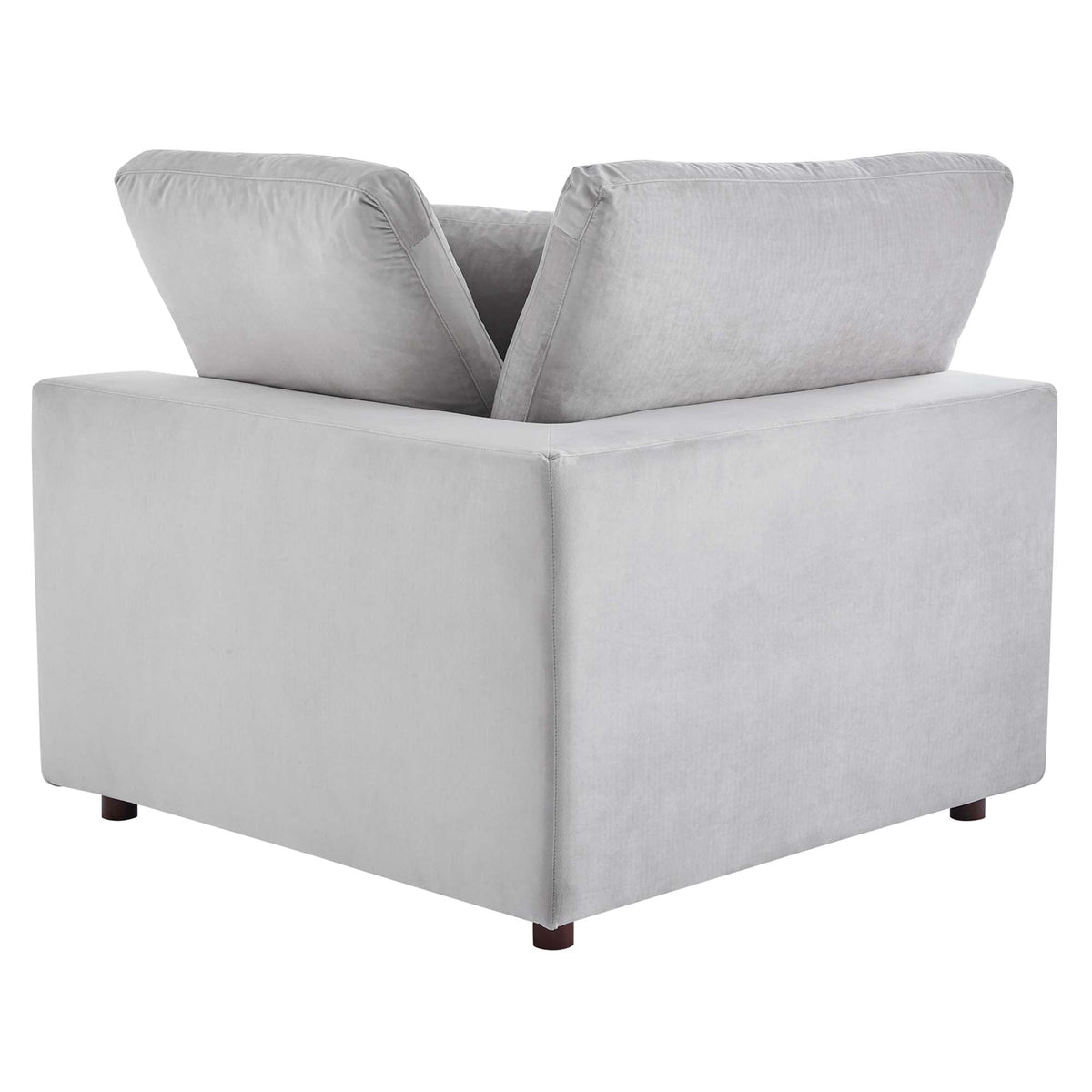 Causeuse en velours performance surrembourrée Commix garnie de duvet