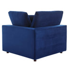 Causeuse en velours performance surrembourrée Commix garnie de duvet