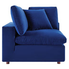 Causeuse en velours performance surrembourrée Commix garnie de duvet