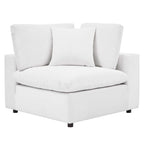 Causeuse en velours performance surrembourrée Commix garnie de duvet