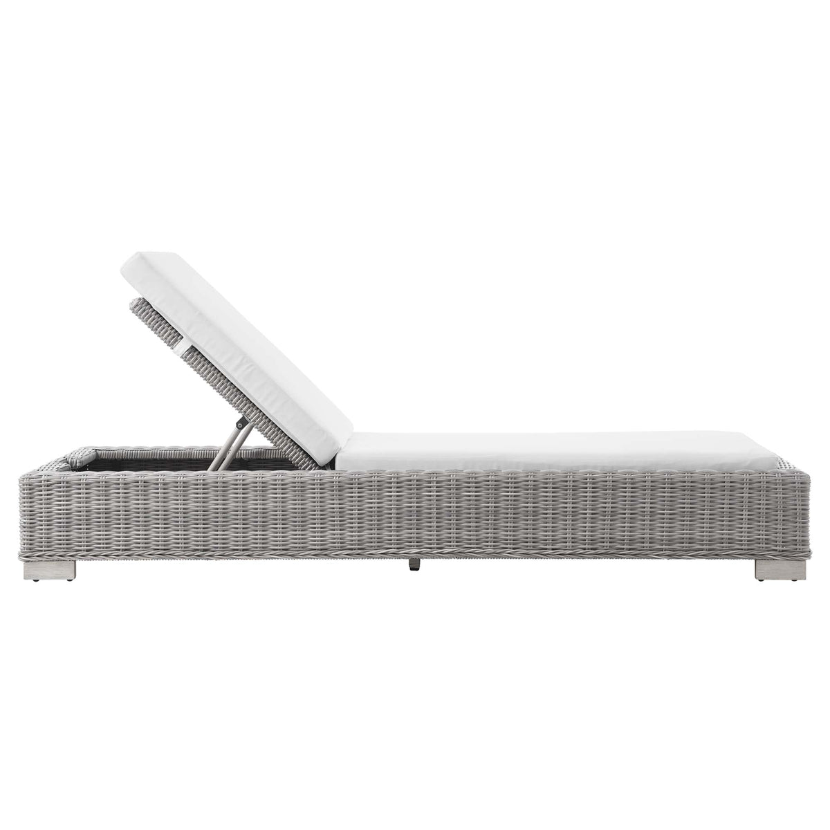 Chaise longue en osier et rotin d'extérieur Conway