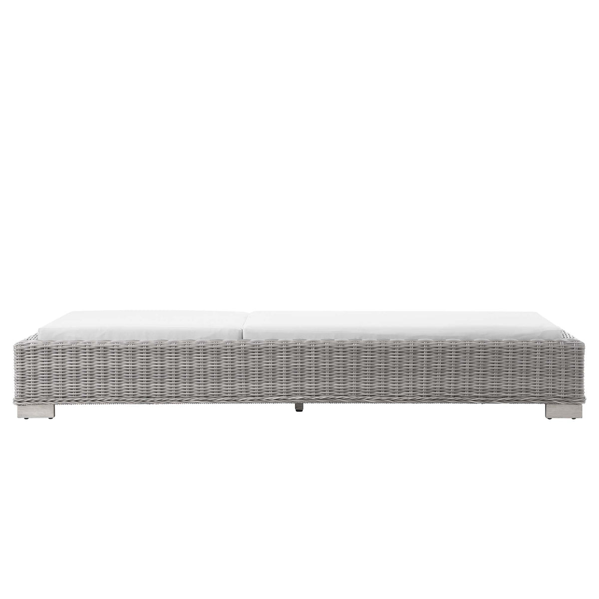 Chaise longue en osier et rotin d'extérieur Conway