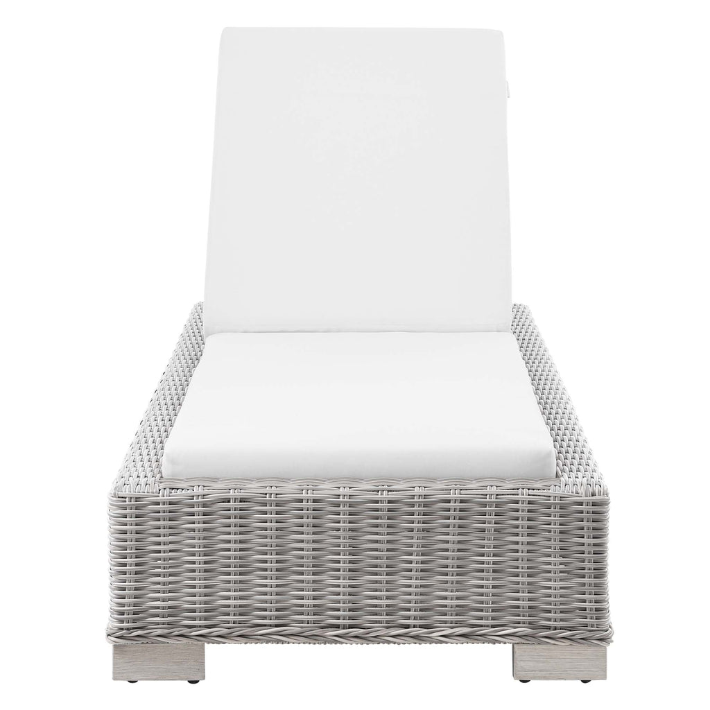 Chaise longue en osier et rotin d'extérieur Conway