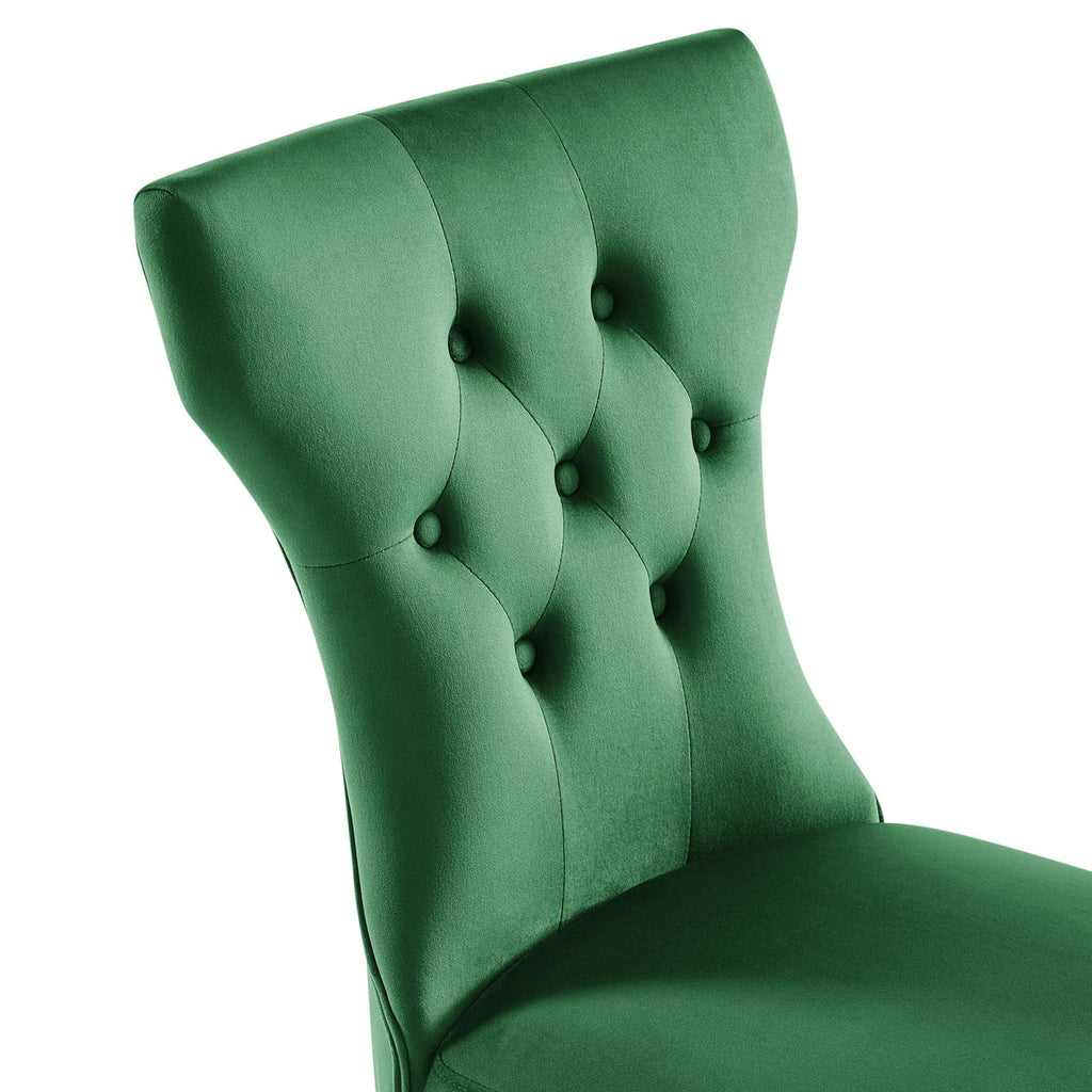 Lot de 2 chaises de salle à manger Silhouette en velours de performance