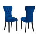 Lot de 2 chaises de salle à manger Silhouette en velours de performance