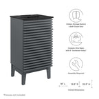 Rendu meuble-lavabo avec vasque noire incluse