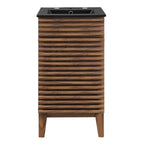 Rendu meuble-lavabo avec vasque noire incluse