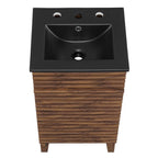 Rendu meuble-lavabo avec vasque noire incluse