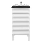 Rendu meuble-lavabo avec vasque noire incluse