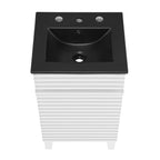 Rendu meuble-lavabo avec vasque noire incluse