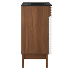 Rendu meuble-lavabo avec vasque noire incluse