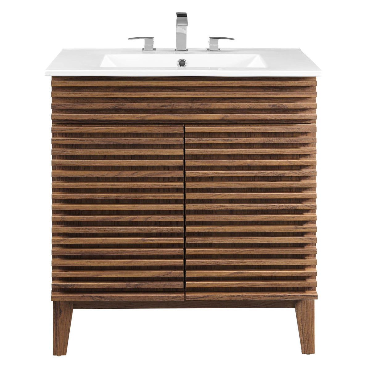 Rendu de meubles-lavabos de salle de bain de 30 et 36 po avec vasque blanche incluse