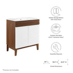 Rendu de meubles-lavabos de salle de bain de 30 et 36 po avec vasque blanche incluse