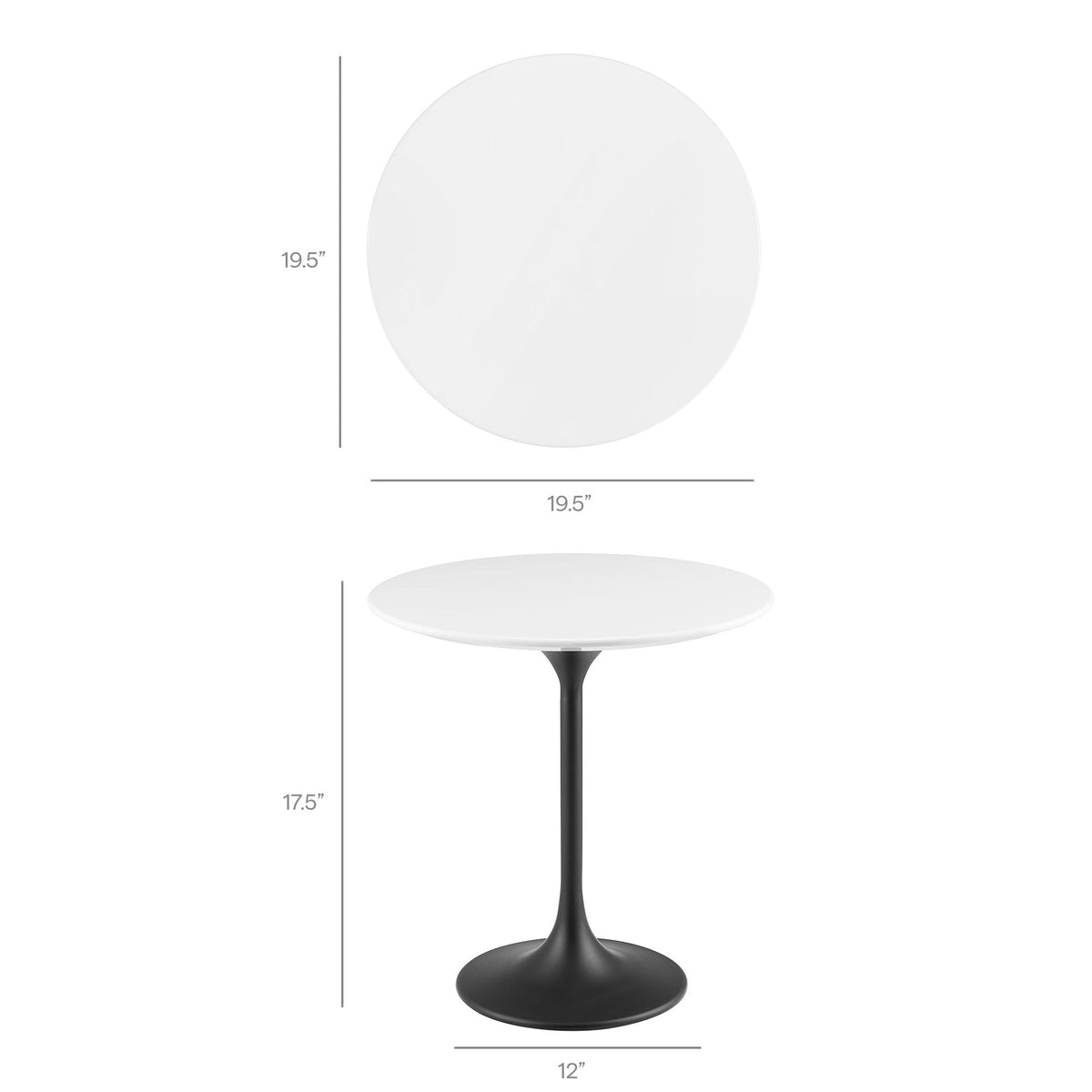 Table d'appoint ronde en bois Lippa 20