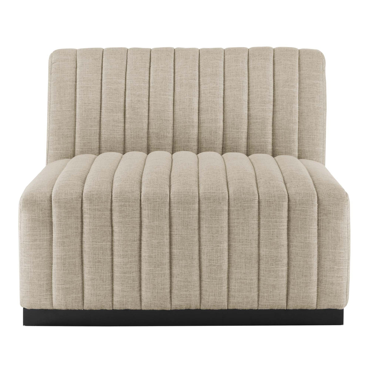 Sectionnel en tissu capitonné à 5 places Conjure