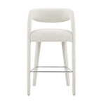 Lot de 2 tabourets de bar rembourrés en bouclette Pinnacle