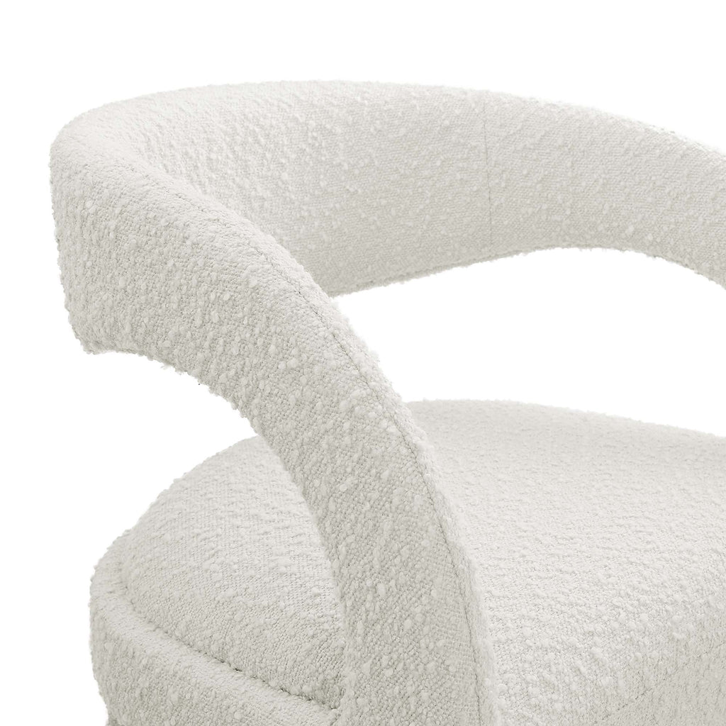 Lot de 2 tabourets de bar rembourrés en bouclette Pinnacle