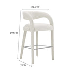 Lot de 2 tabourets de bar rembourrés en bouclette Pinnacle