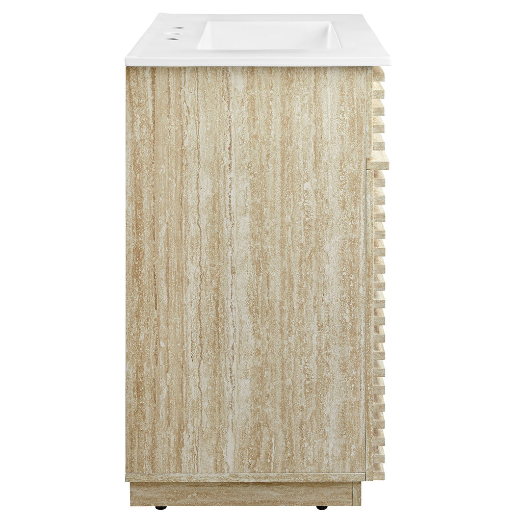 Rendu de meubles-lavabos de salle de bain de 30 et 36 po avec vasque blanche incluse