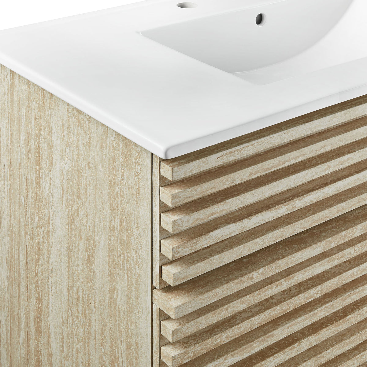 Rendu de meubles-lavabos de salle de bain de 30 et 36 po avec vasque blanche incluse