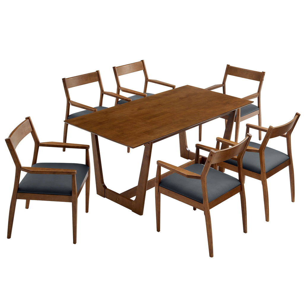 Ensemble de salle à manger 7 pièces en bois Solara