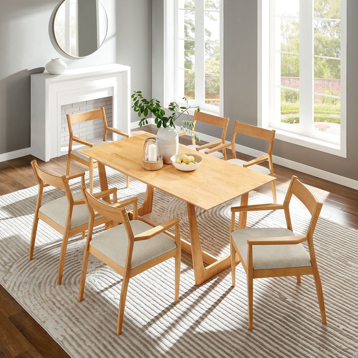 Ensemble de salle à manger 7 pièces en bois Solara