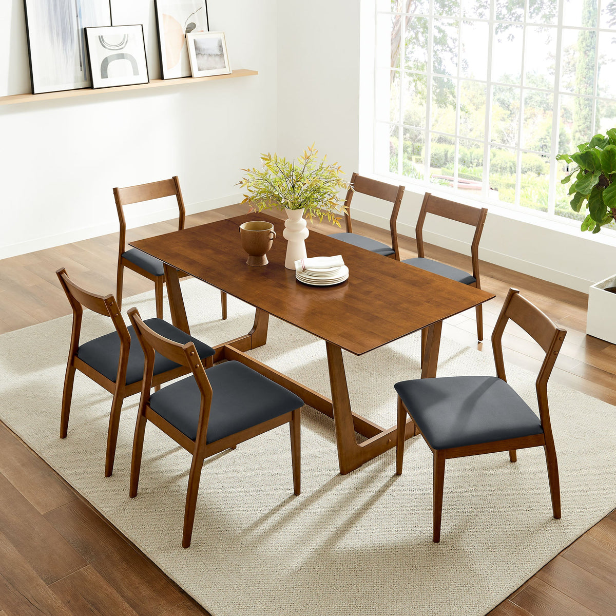 Ensemble de salle à manger 7 pièces en bois Solara