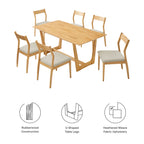 Ensemble de salle à manger 7 pièces en bois Solara