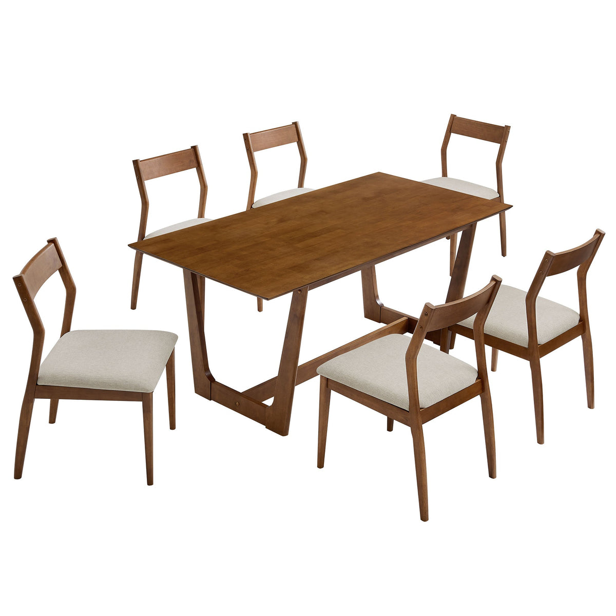 Ensemble de salle à manger 7 pièces en bois Solara