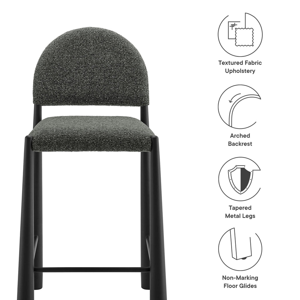 Tabouret de comptoir en tissu rembourré Hayley