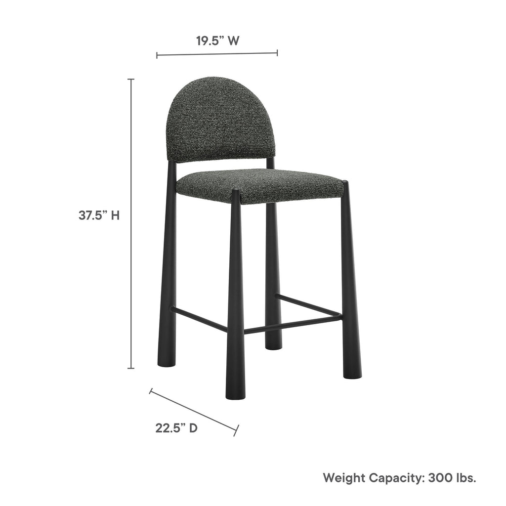 Tabouret de comptoir en tissu rembourré Hayley