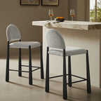 Tabouret de comptoir en tissu rembourré Hayley