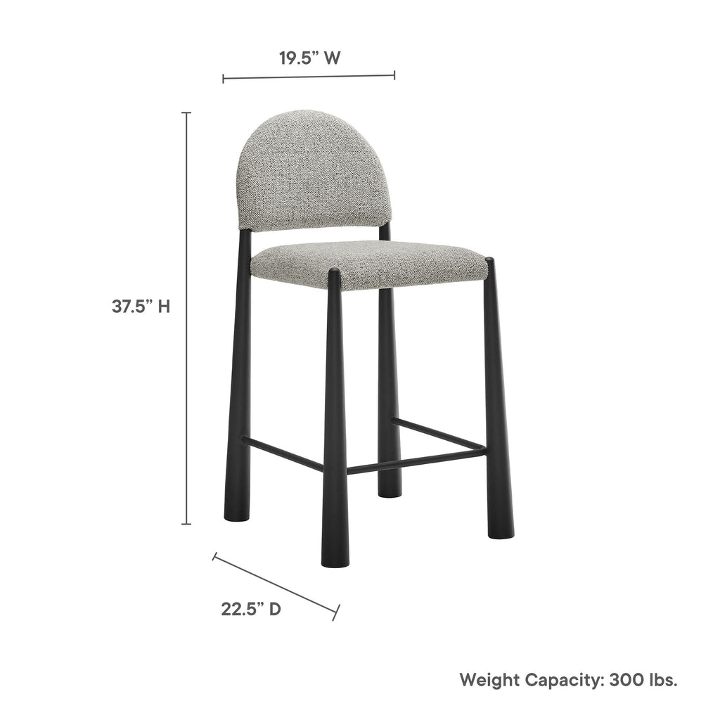 Tabouret de comptoir en tissu rembourré Hayley