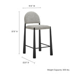 Tabouret de comptoir en tissu rembourré Hayley
