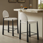 Tabouret de comptoir en tissu rembourré Hayley