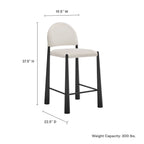 Tabouret de comptoir en tissu rembourré Hayley