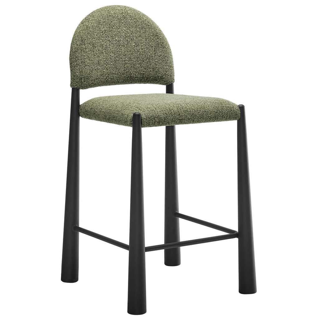 Tabouret de comptoir en tissu rembourré Hayley