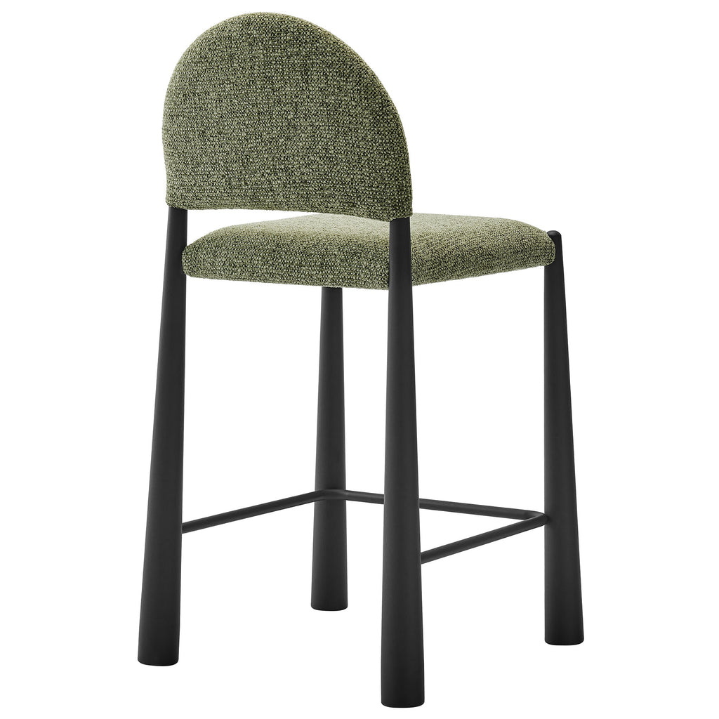 Tabouret de comptoir en tissu rembourré Hayley