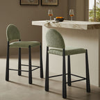 Tabouret de comptoir en tissu rembourré Hayley