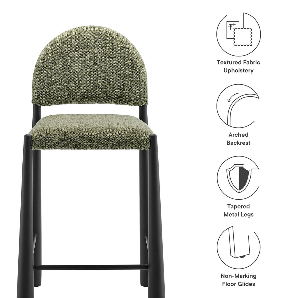 Tabouret de comptoir en tissu rembourré Hayley