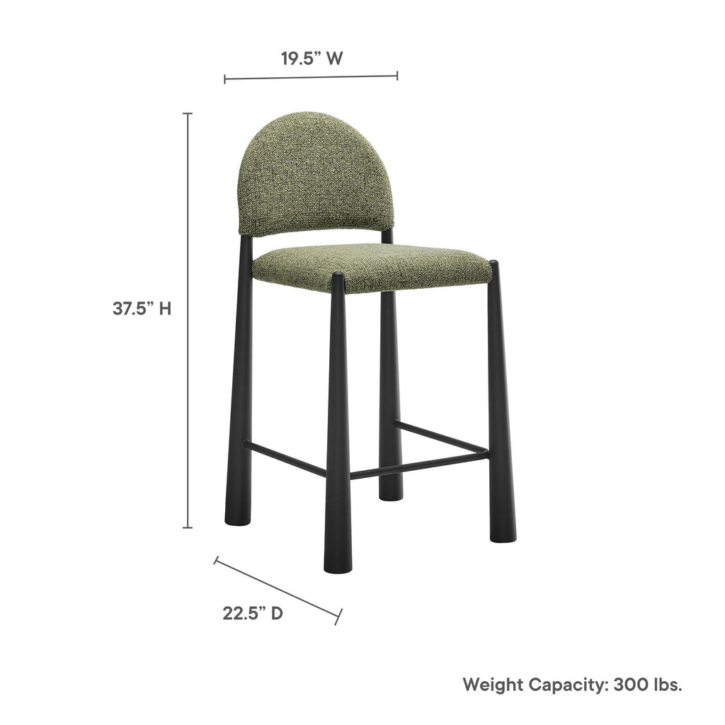 Tabouret de comptoir en tissu rembourré Hayley