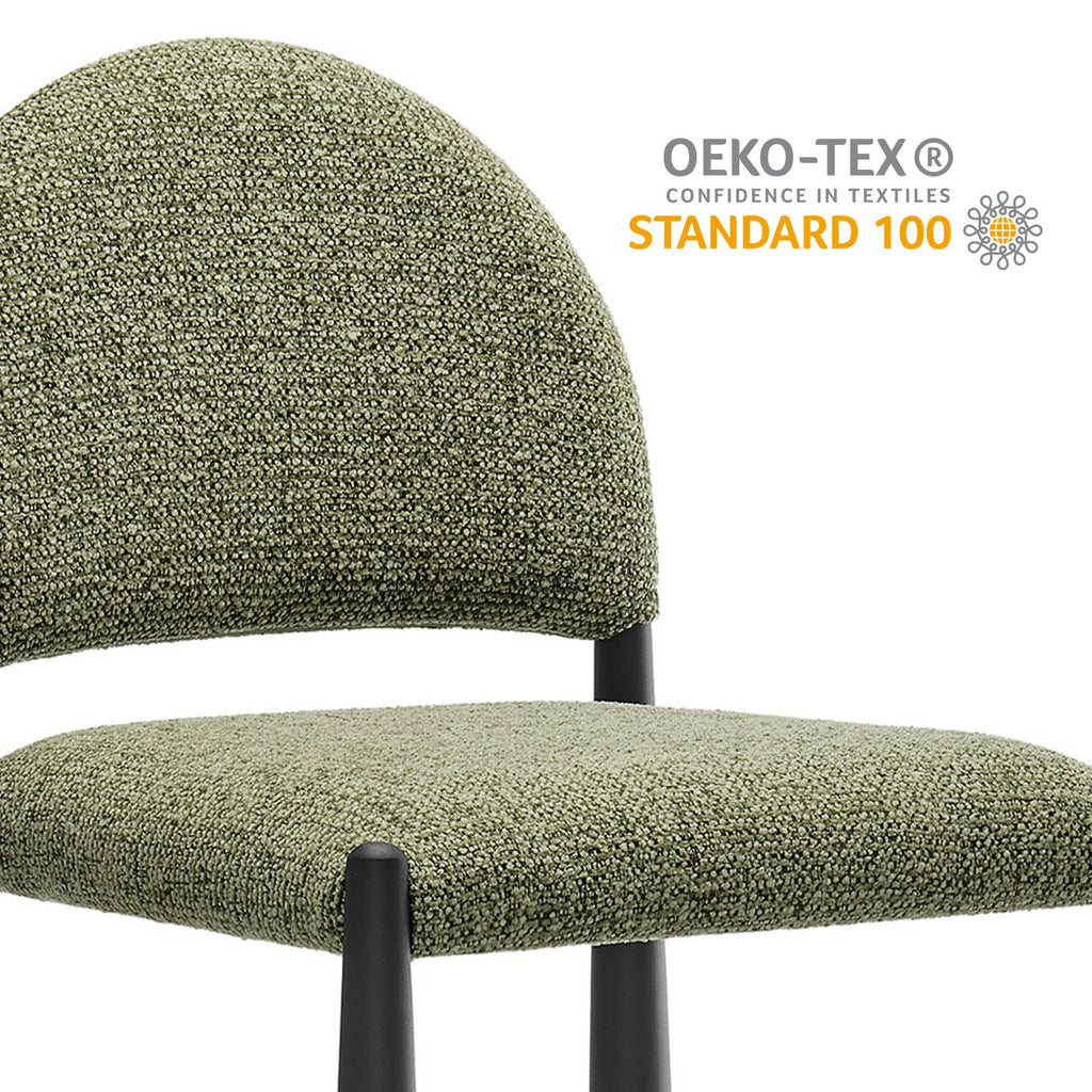 Tabouret de comptoir en tissu rembourré Hayley