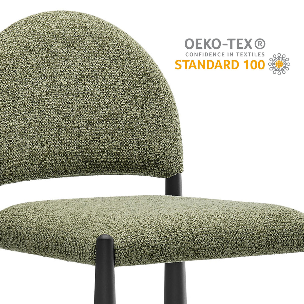 Tabouret de comptoir en tissu rembourré Hayley