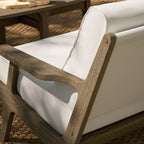 Causeuse d'extérieur en bois de teck Saratoga