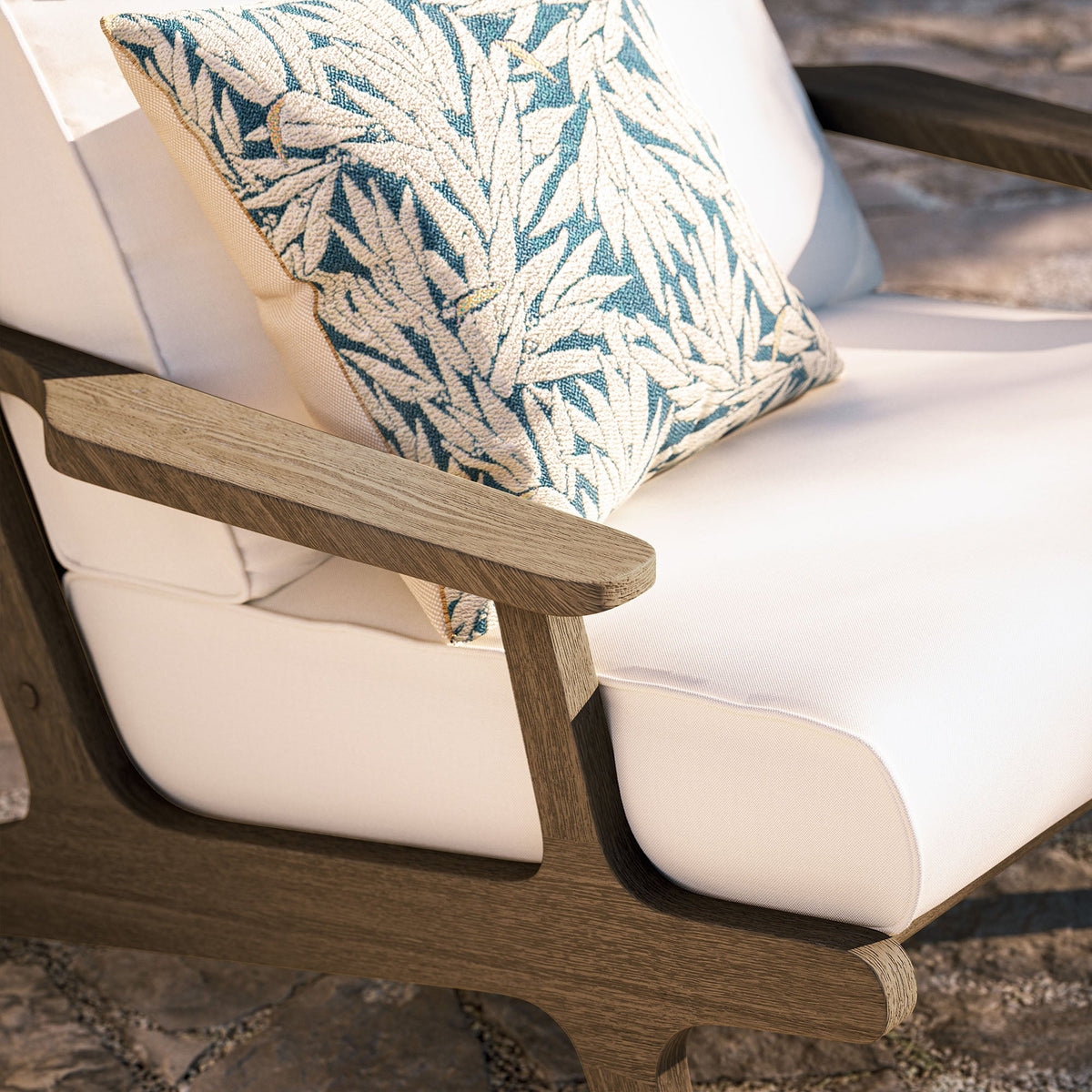 Fauteuil d'extérieur en teck Saratoga
