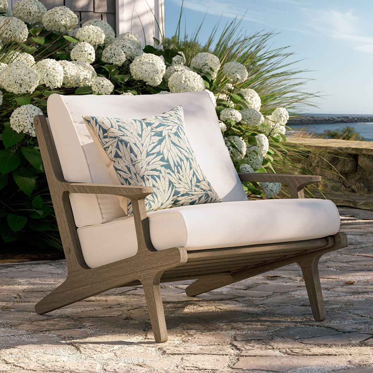 Fauteuil d'extérieur en teck Saratoga