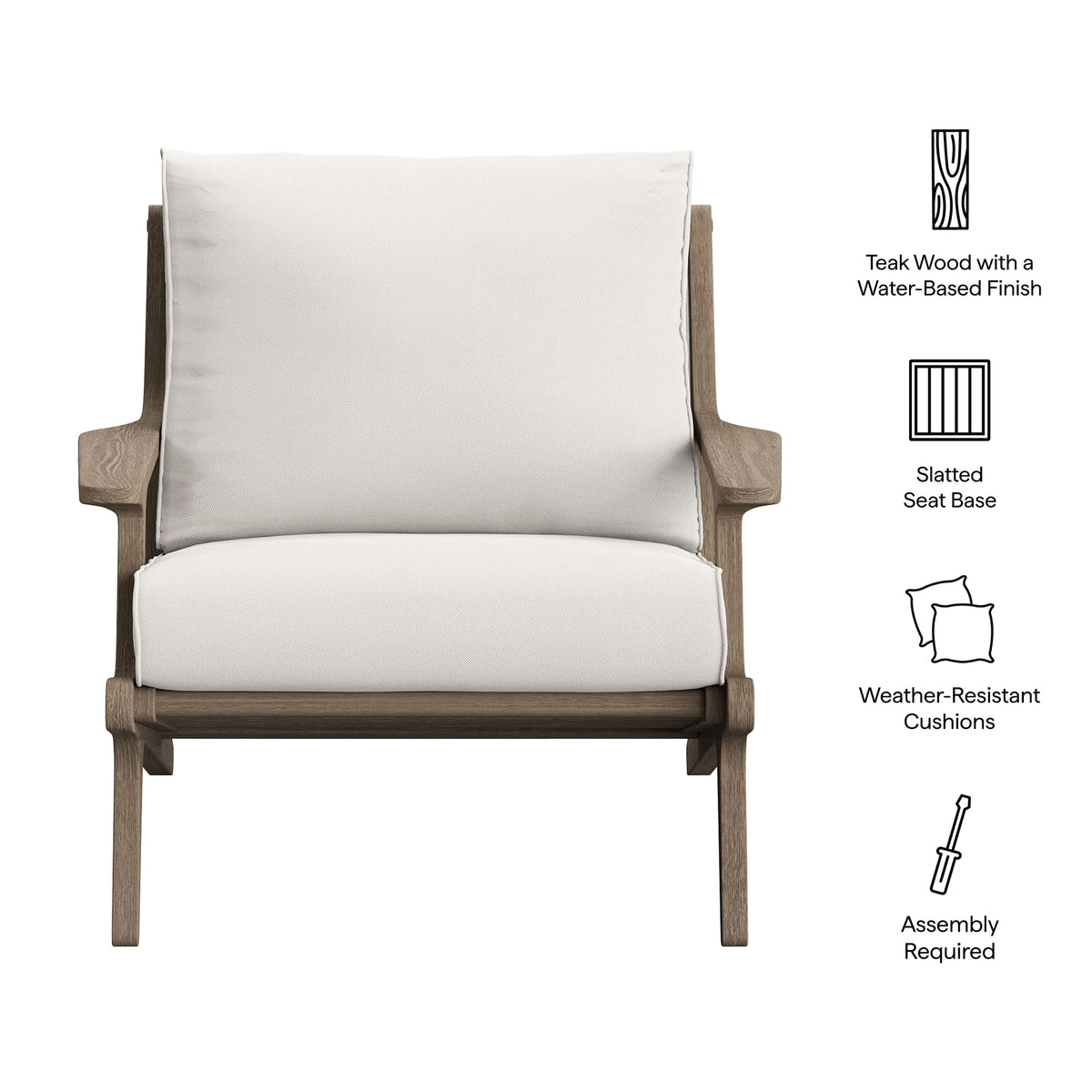 Fauteuil d'extérieur en teck Saratoga