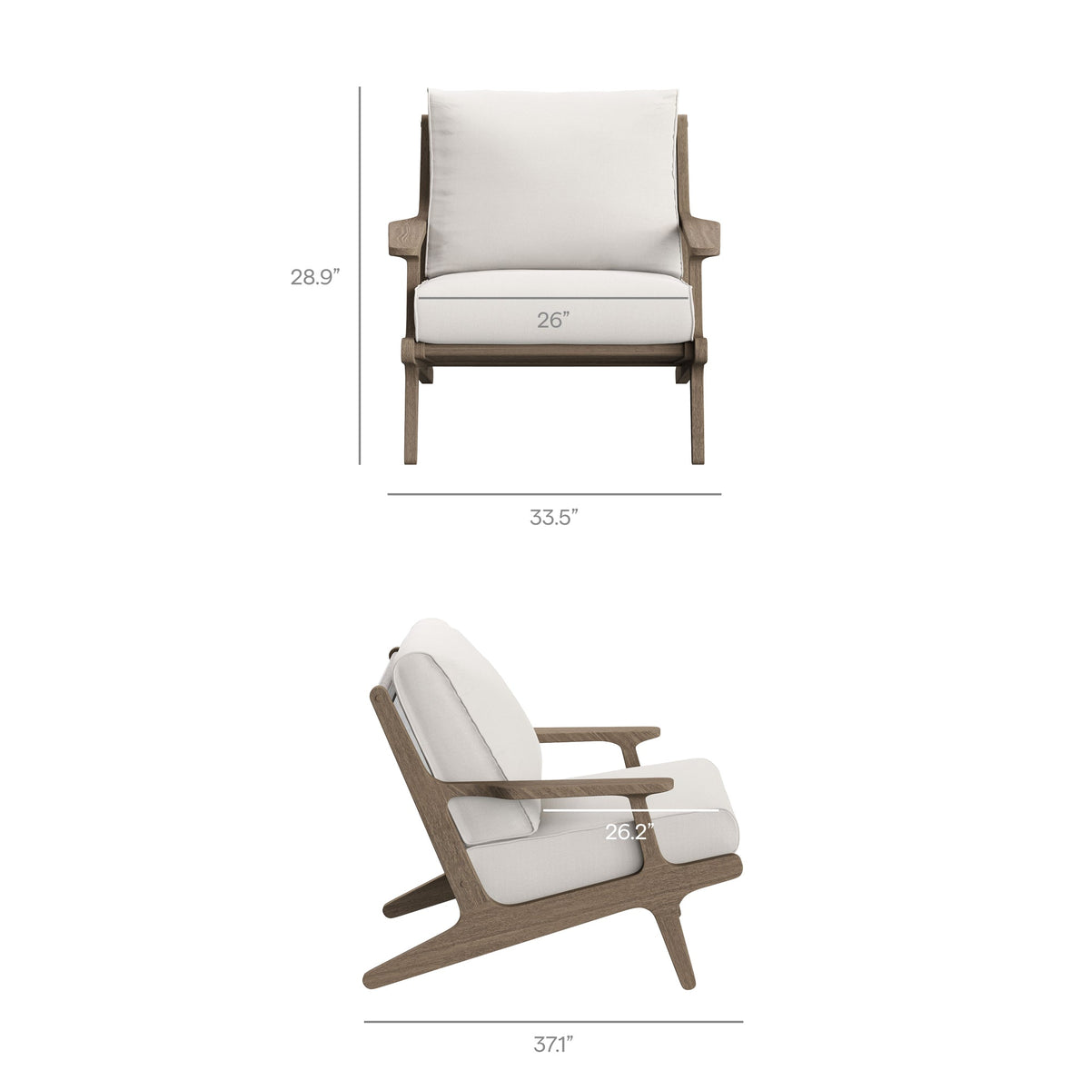 Fauteuil d'extérieur en teck Saratoga