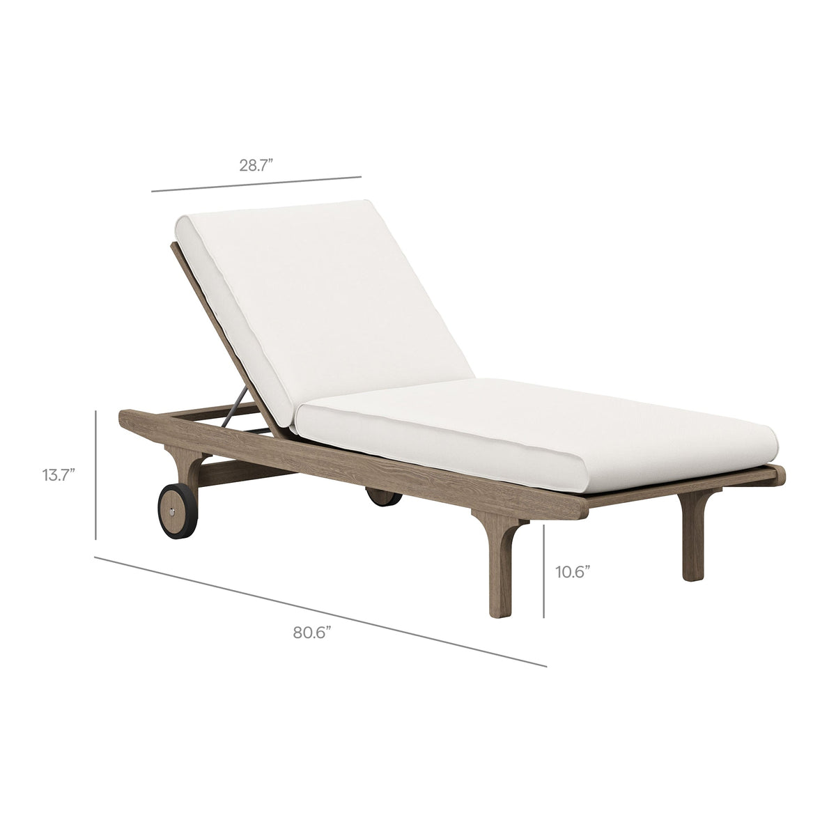 Chaise longue d'extérieur en teck Saratoga