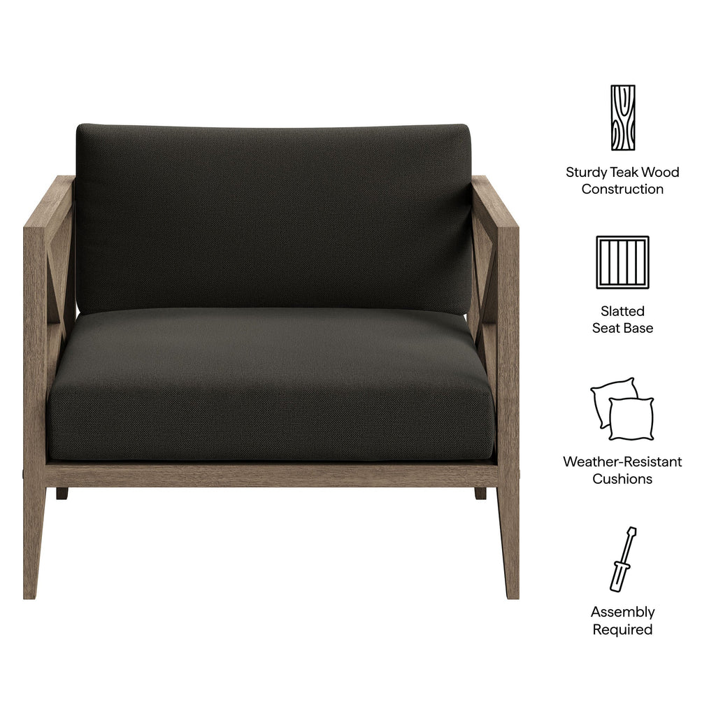 Fauteuil en teck d'extérieur Northlake